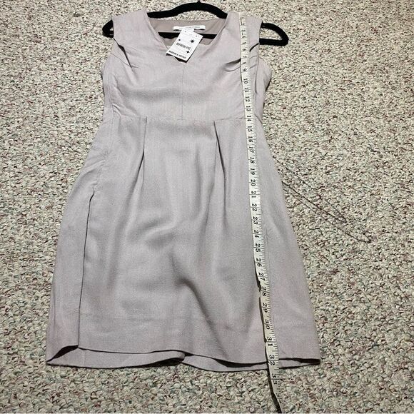 Diane Von Furstenburg Grey Viscose Mini Dress Womens Size 4 - Picture 7 of 8